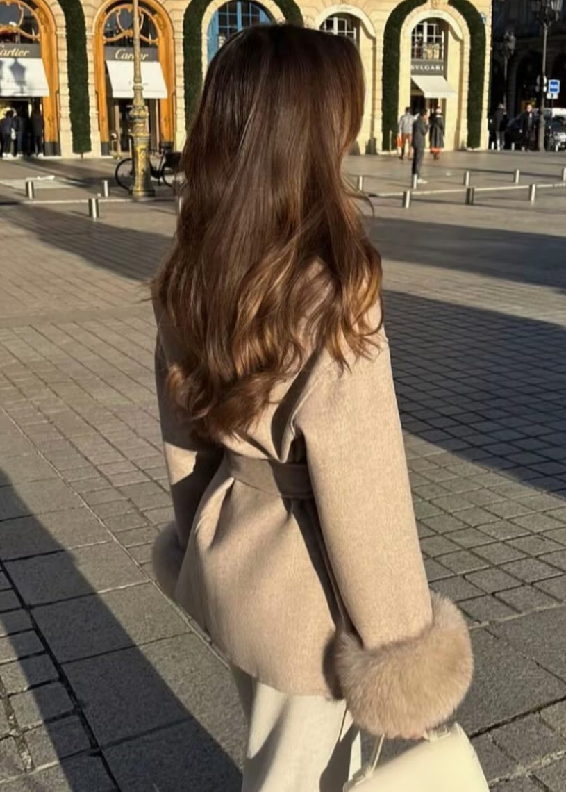 Sabrina Abrigo de lana - Champiñón