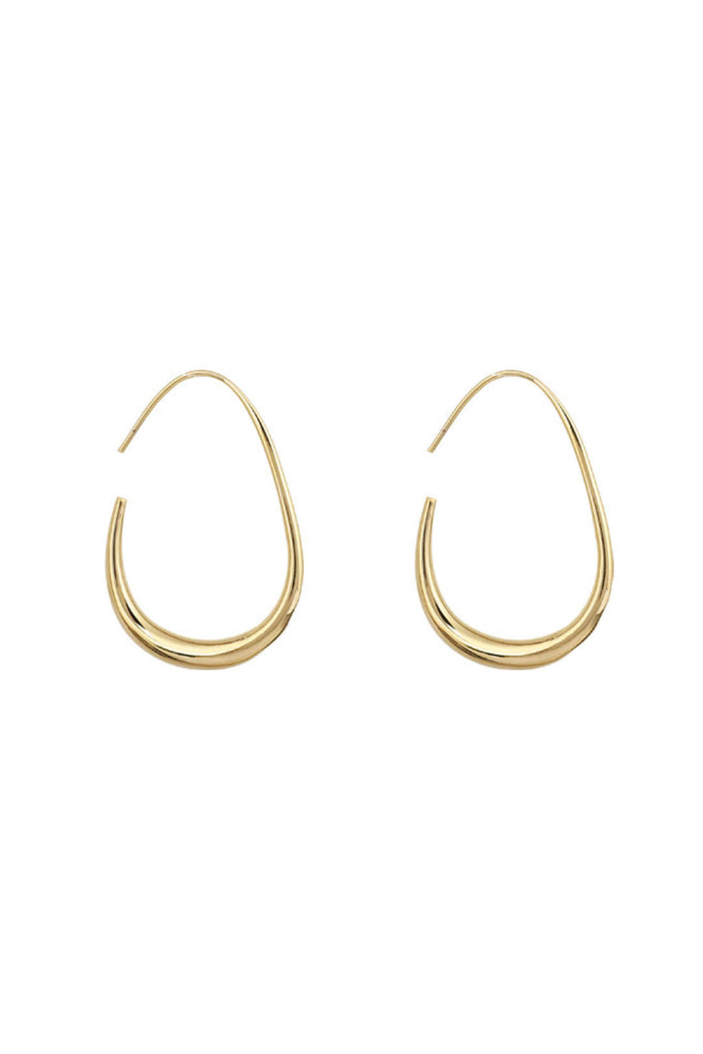 Oval Metal Earrings