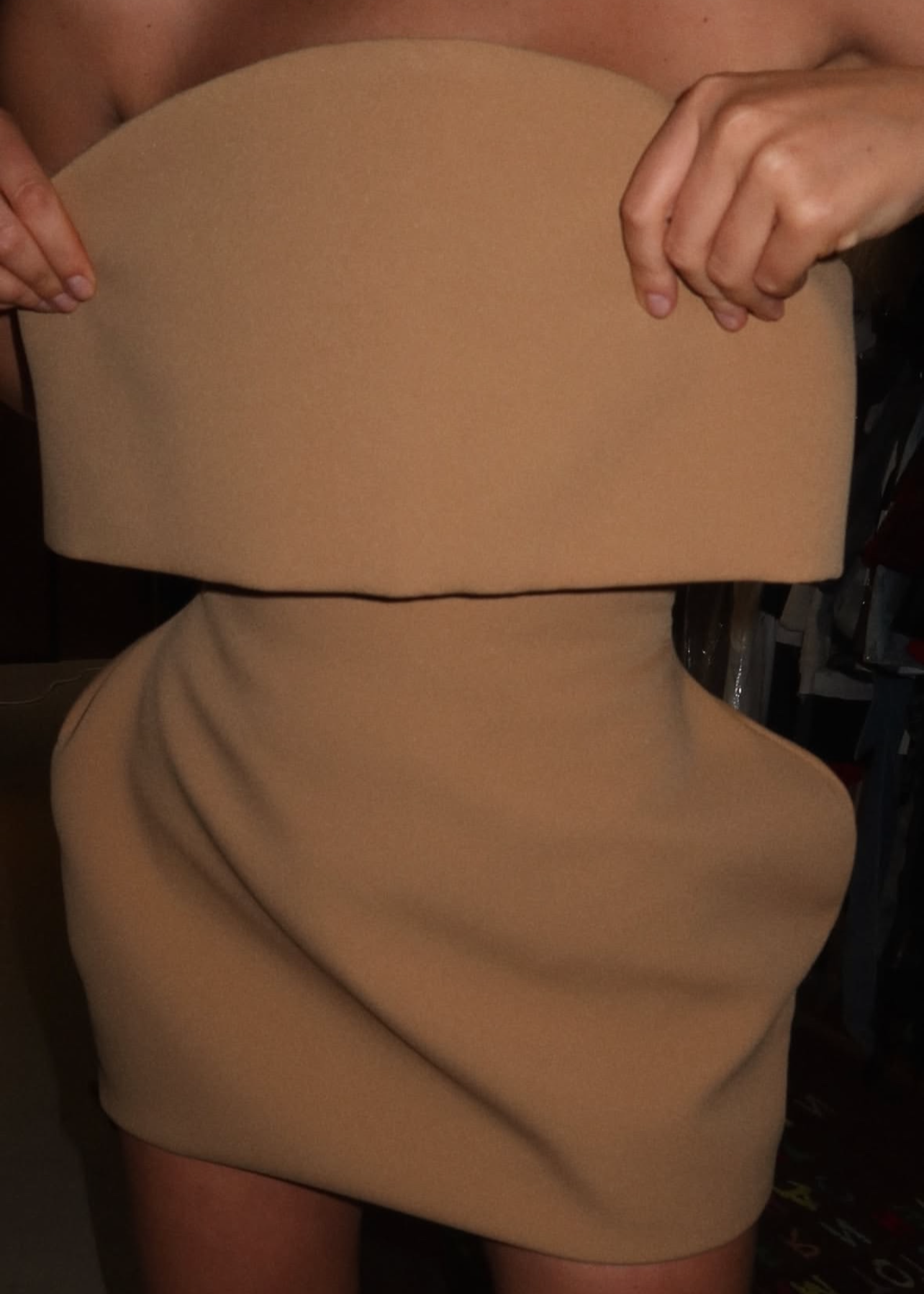 Santa Faz Vestido - Caramelo