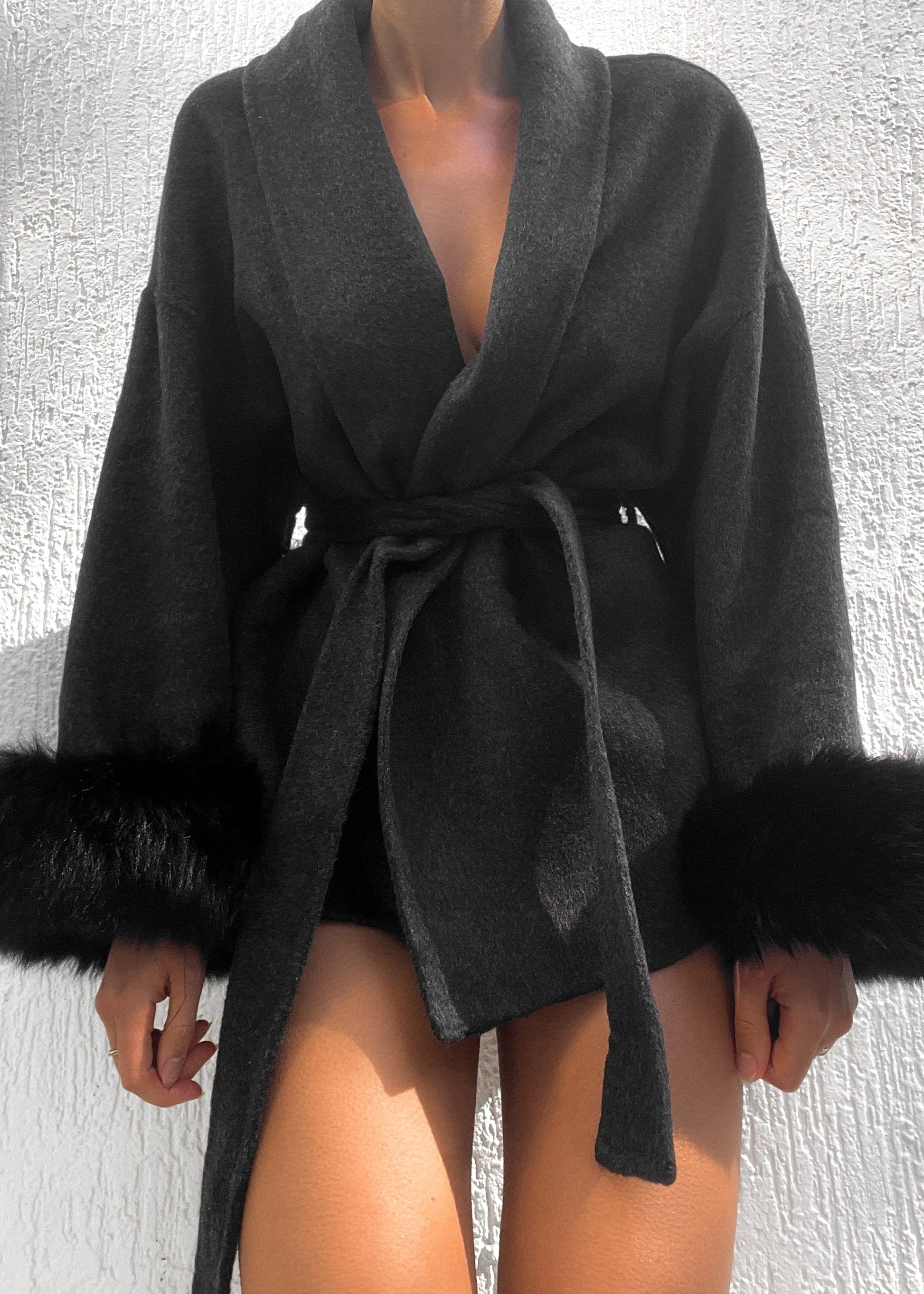 Sabrina Abrigo de lana - Negro