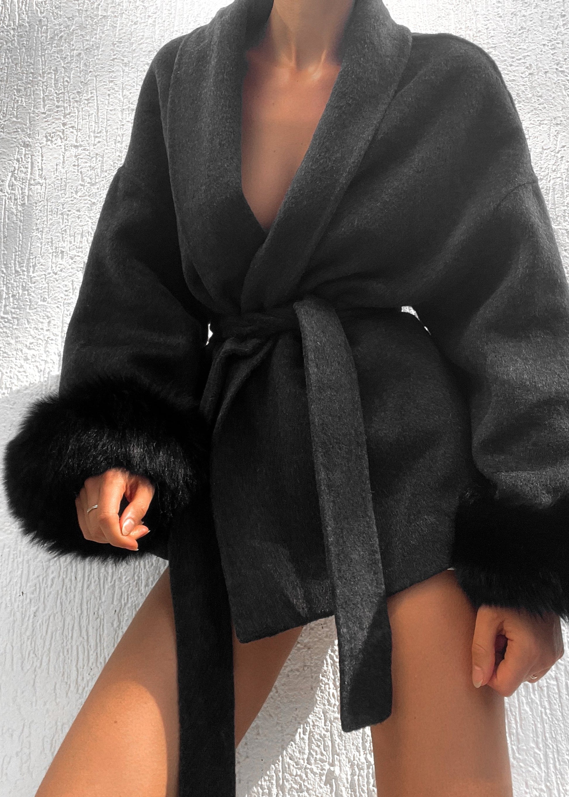 Sabrina Abrigo de lana - Negro