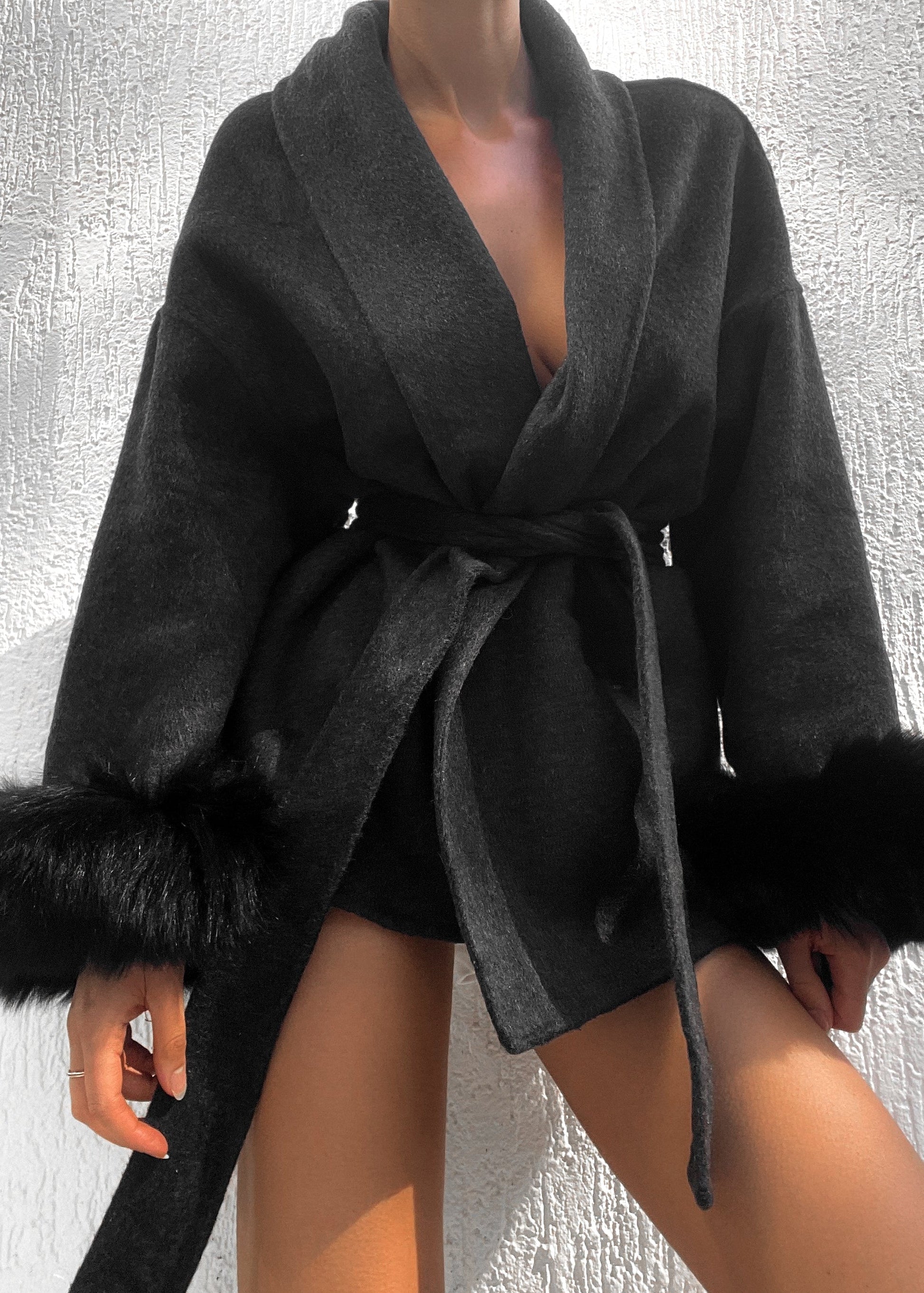 Sabrina Abrigo de lana - Negro