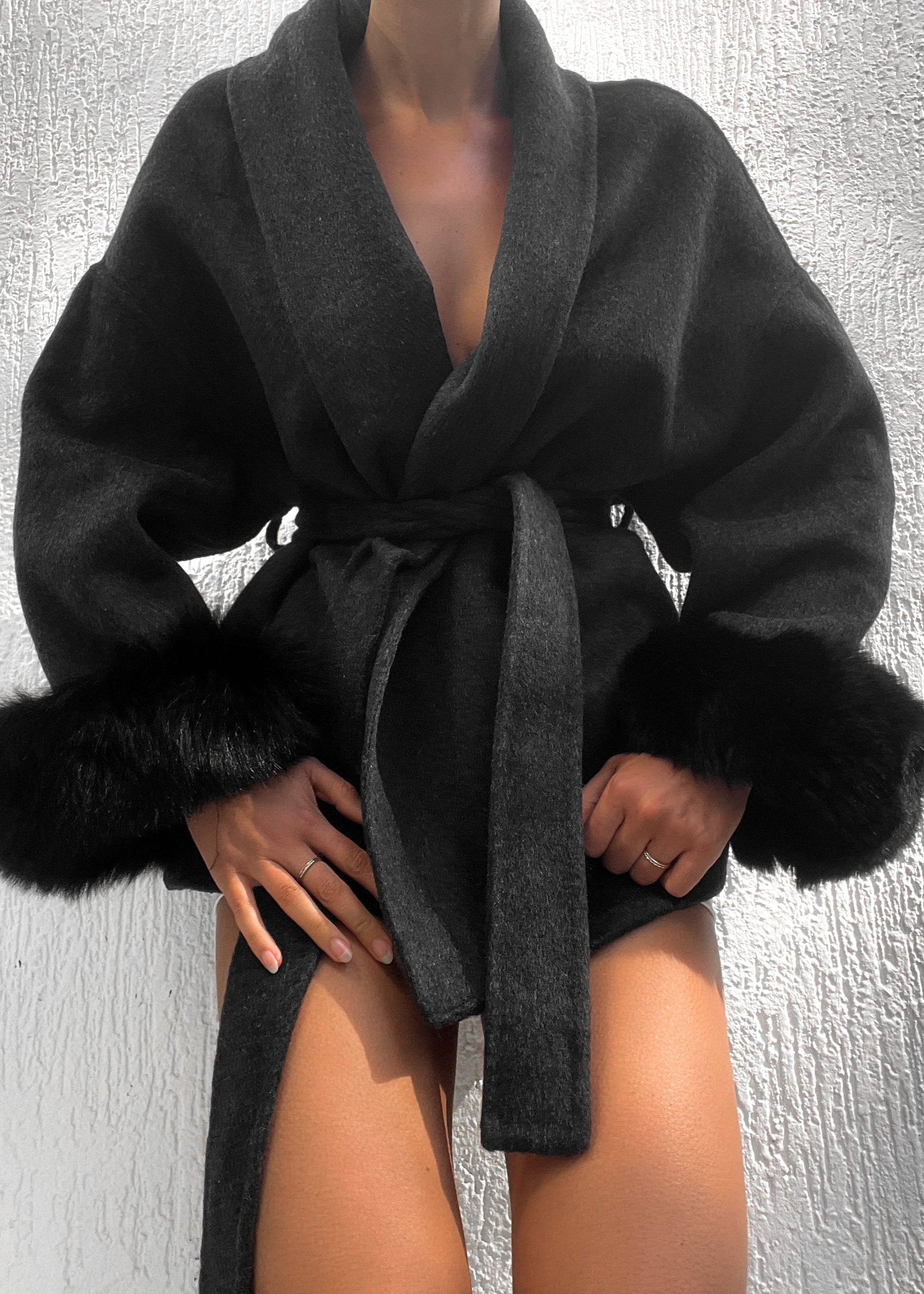Sabrina Abrigo de lana - Negro