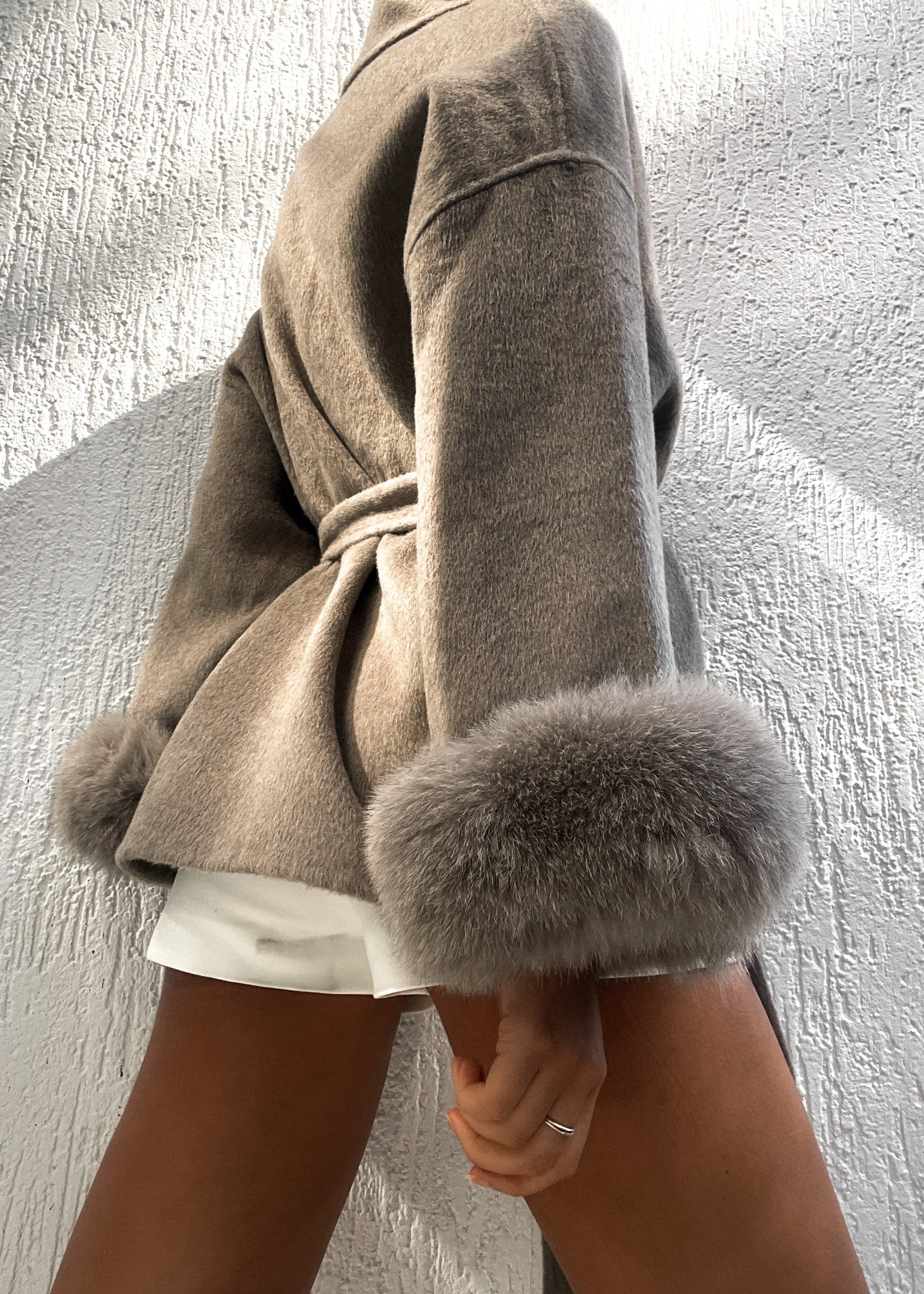 Sabrina Abrigo de lana - Champiñón