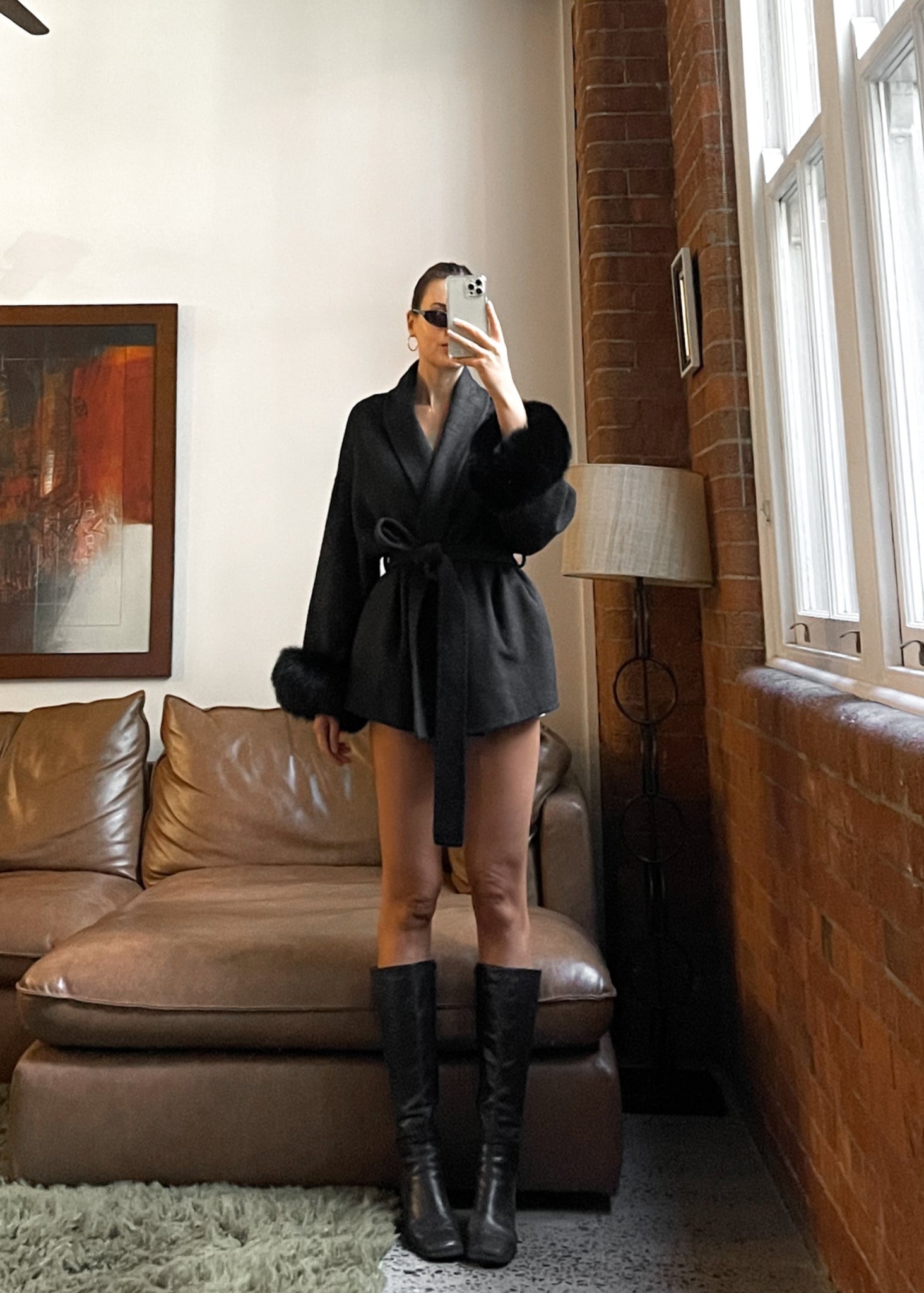Sabrina Abrigo de lana - Negro