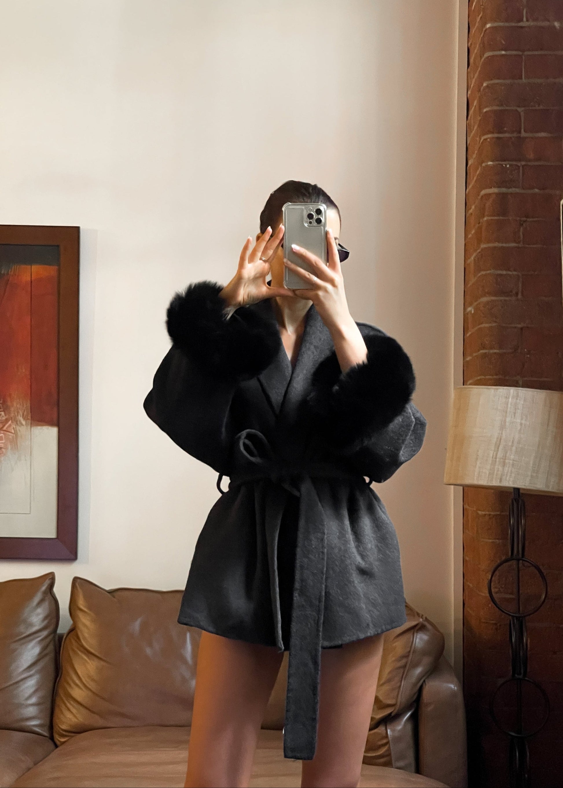 Sabrina Abrigo de lana - Negro