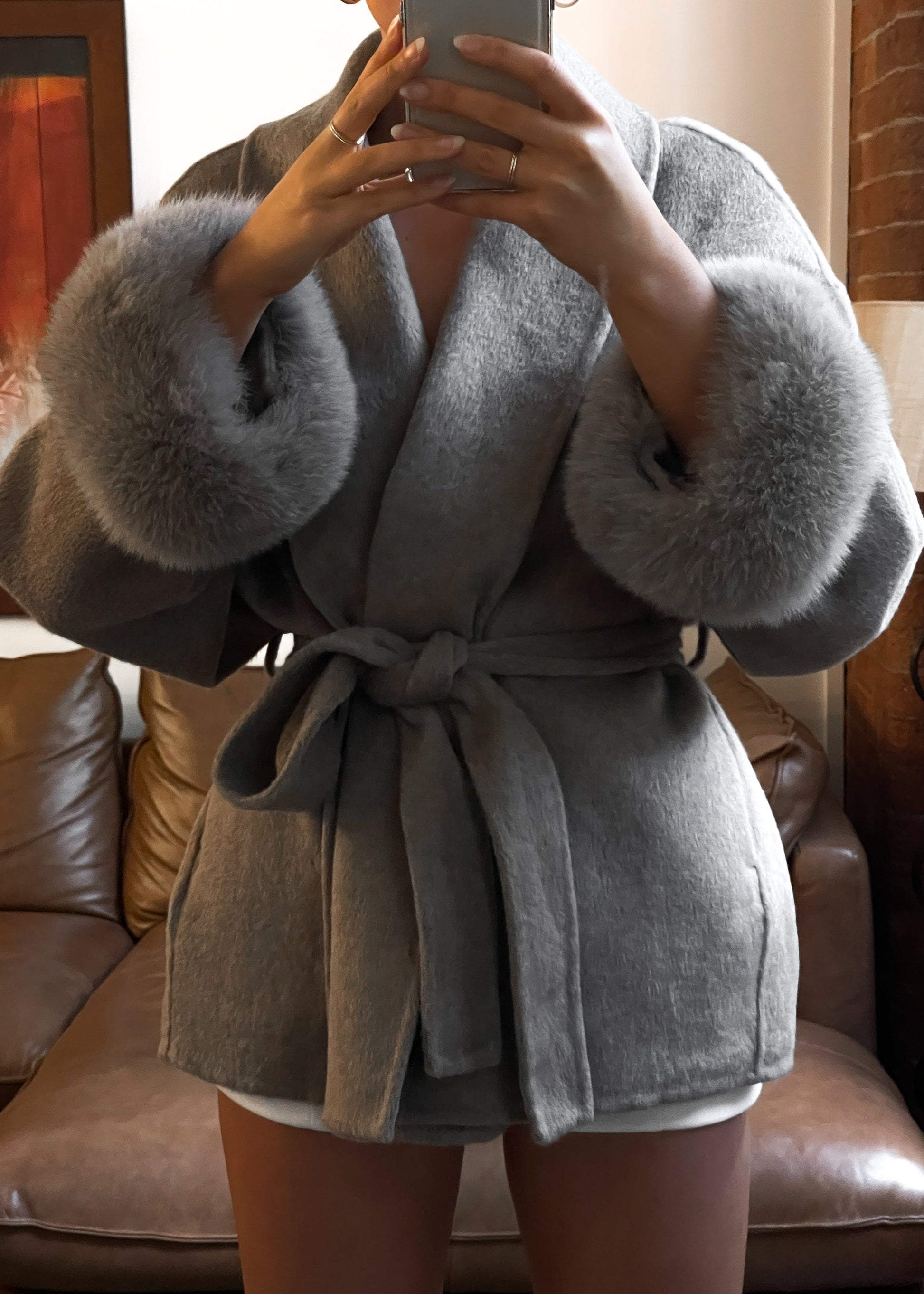 Sabrina Abrigo de lana - Gris