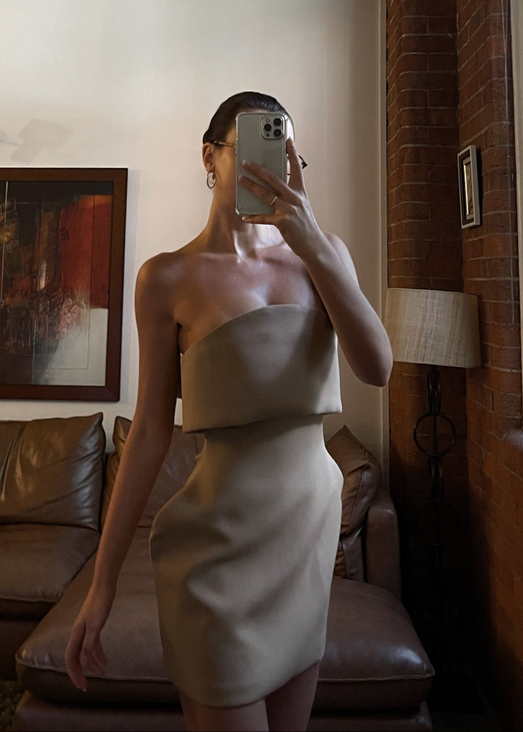 Santa Faz Vestido - Caramelo