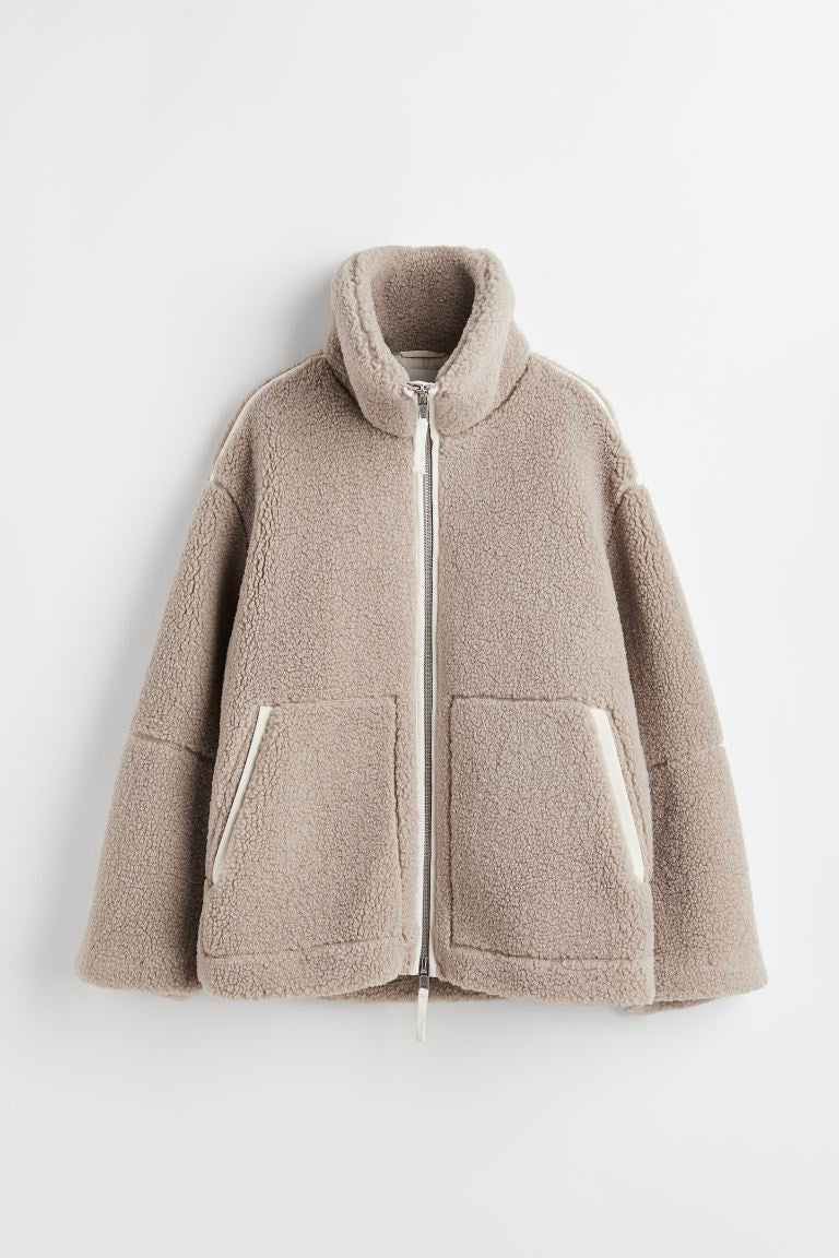Etereum | Abrigo suave con cuello alzado