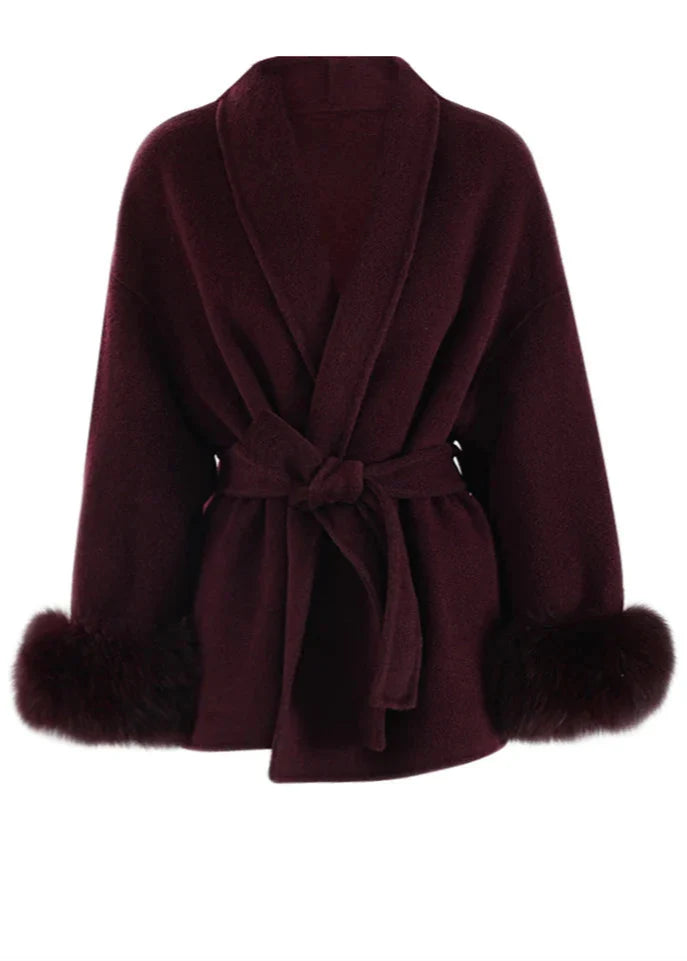 Sabrina Abrigo de lana - Champiñón