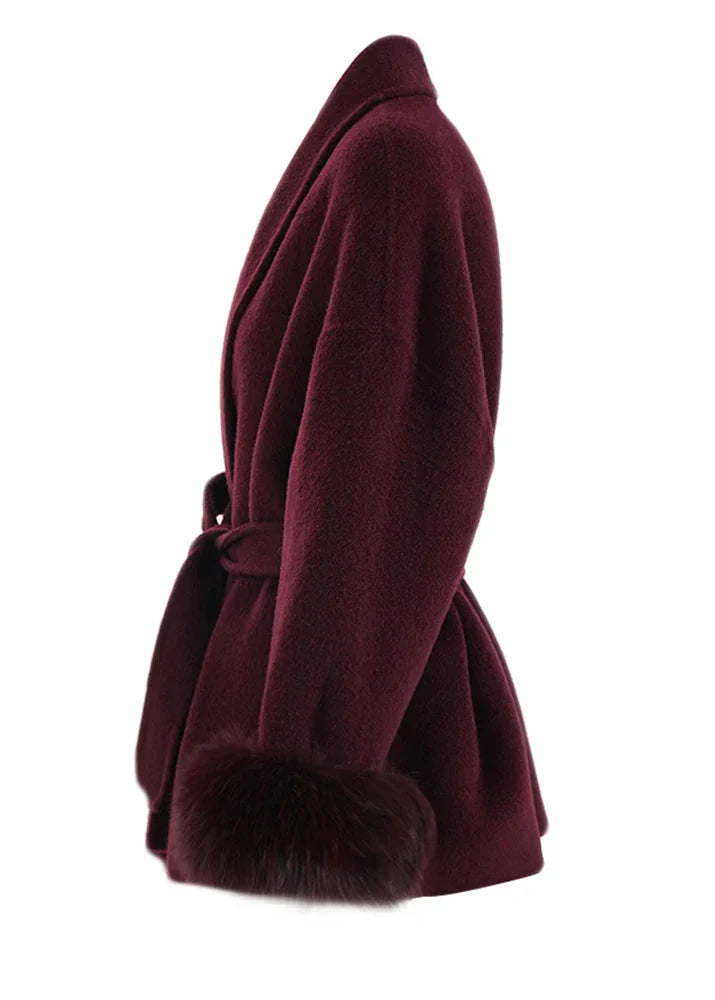 Sabrina Abrigo de lana - Champiñón