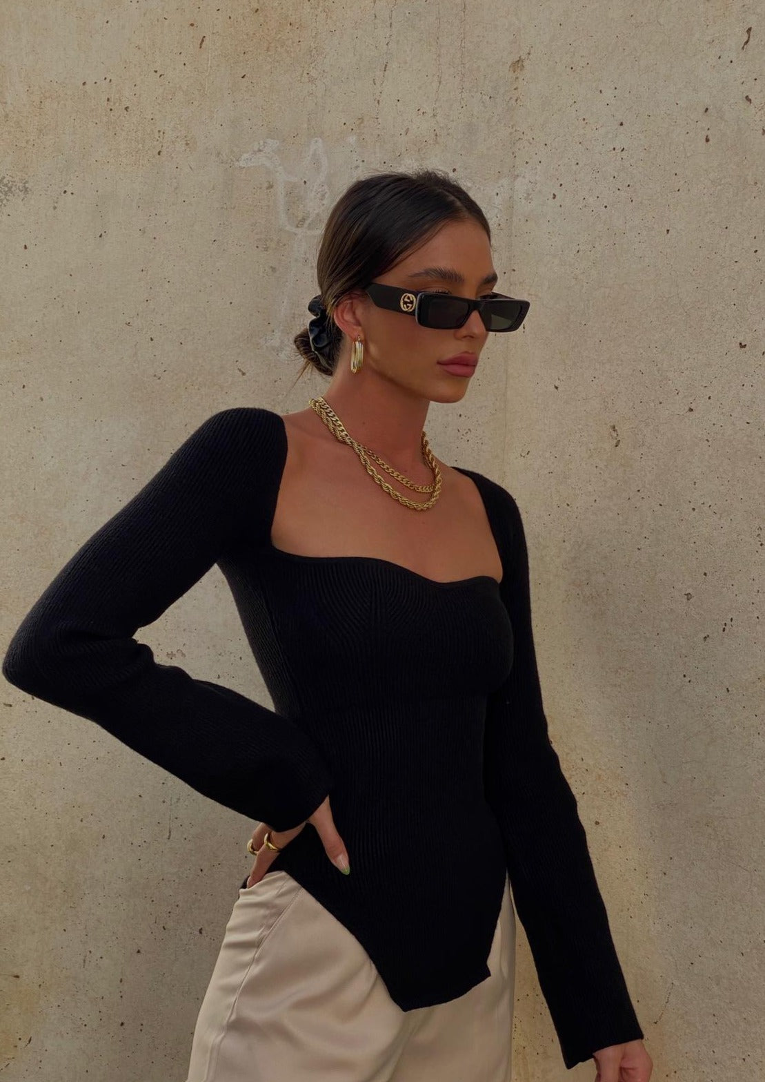 Oraya Top - Negro