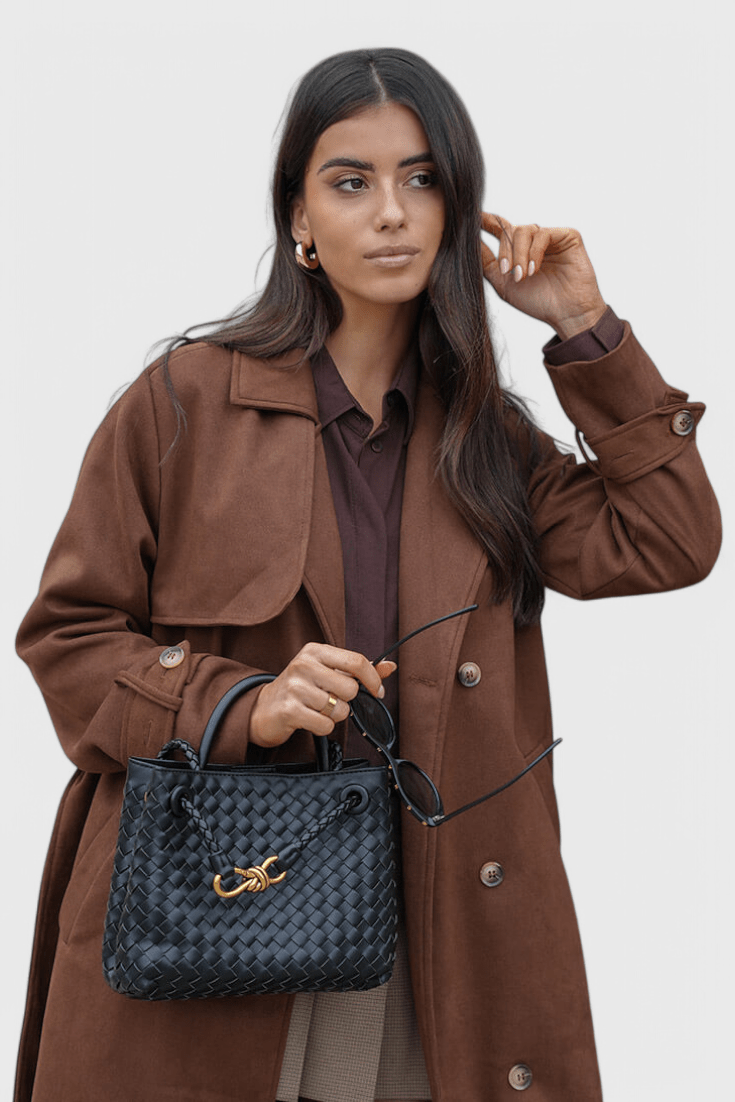 Bolsa Diaria Tejida en Color Índigo