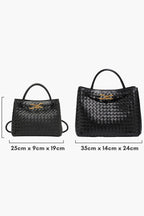 Bolsa Diaria Tejida en Color Índigo