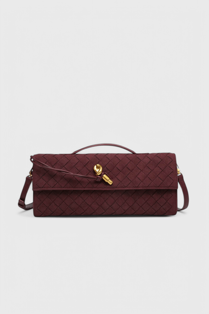 Bolso de Hombro Clásico de Ante Melanie