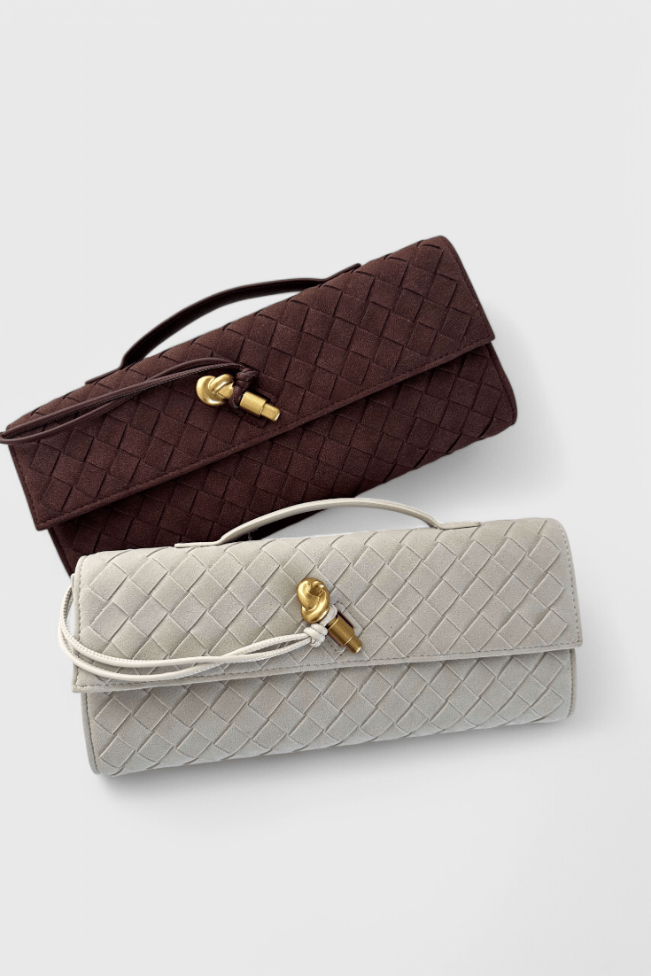 Bolso de Hombro Clásico de Ante Melanie