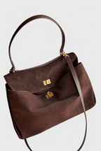 Bolso de Hombro de Ante Henna