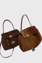 Bolso de Hombro de Ante Henna