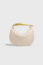 Bolso Woven Gerda con Asa Dorada