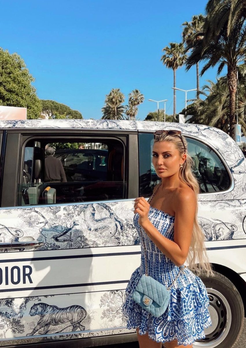 Chérie Vestido - Azul Bordado