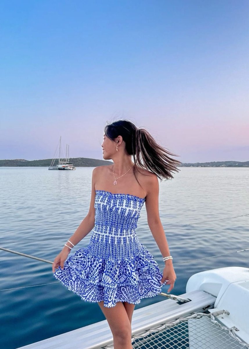 Chérie Vestido - Azul Bordado