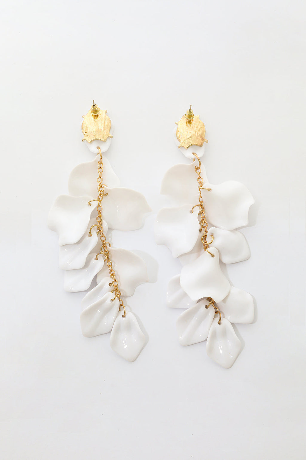 Pendientes de Gota con Diseño de Pétalos de Orquídea