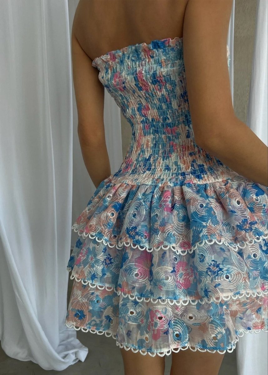 Emma Vestido - Azul Floral