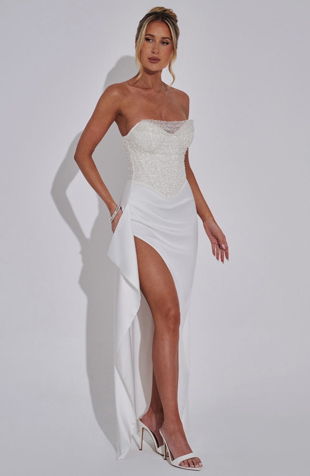 Éternel Vestido Largo -Marfil