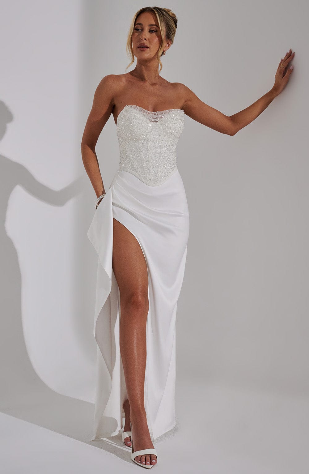 Éternel Vestido Largo -Marfil