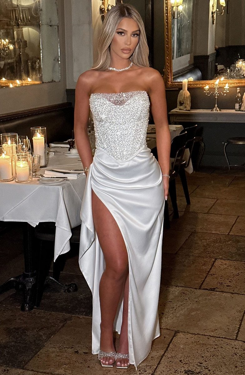 Éternel Vestido Largo -Marfil