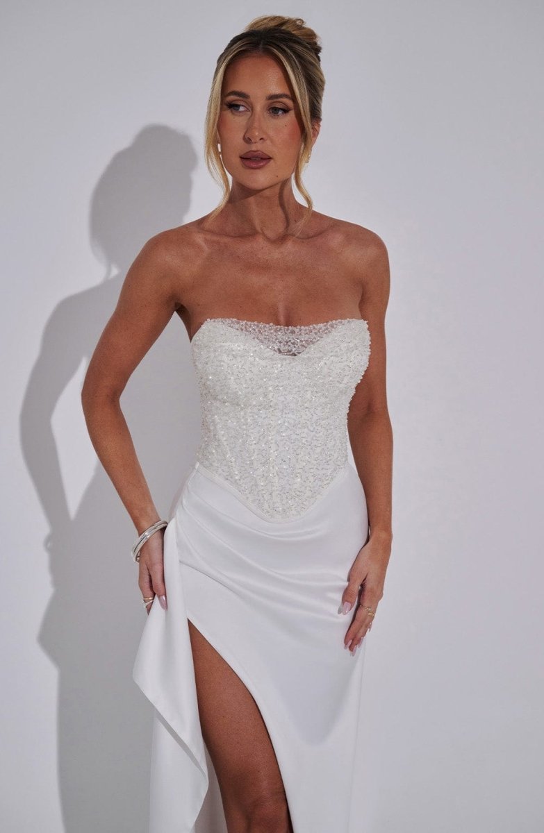 Éternel Vestido Largo -Marfil