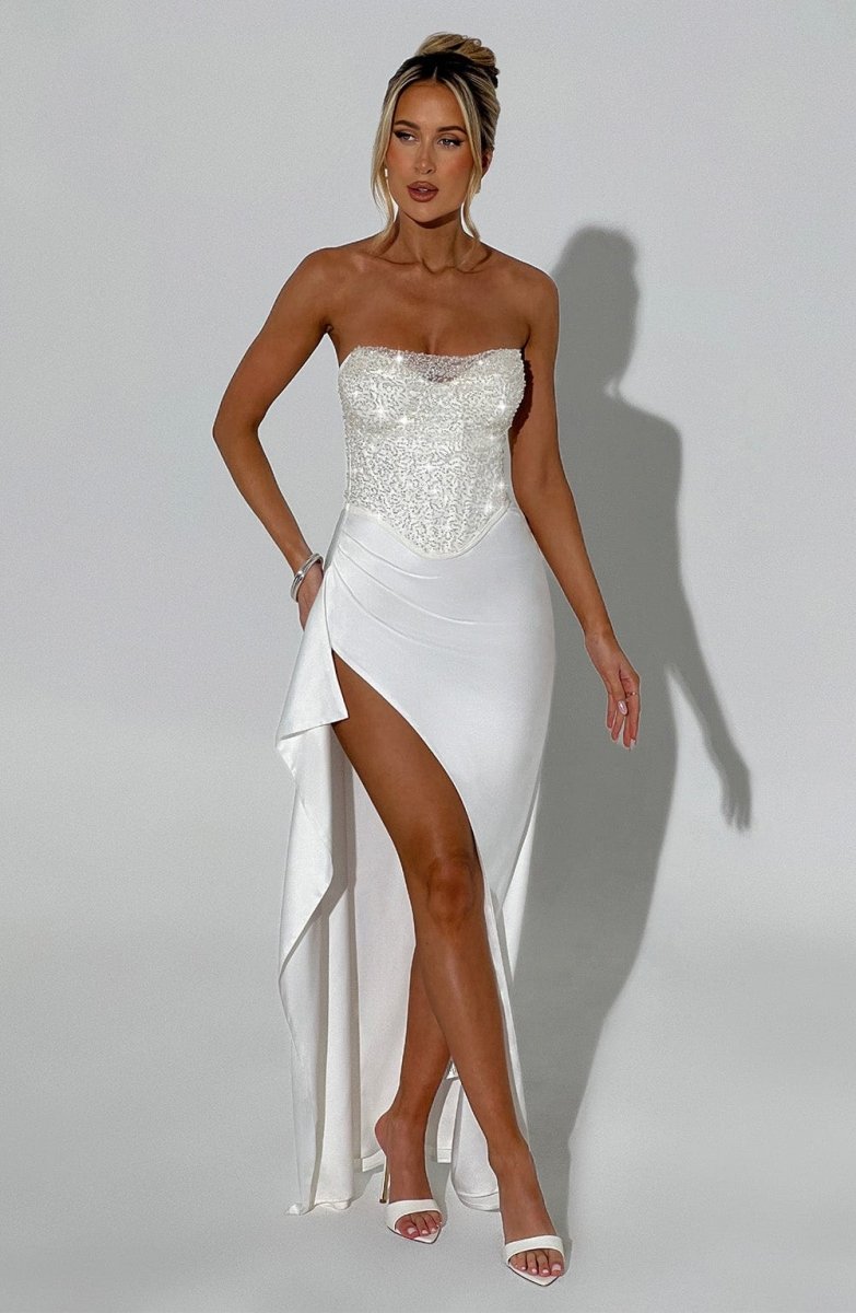 Éternel Vestido Largo -Marfil