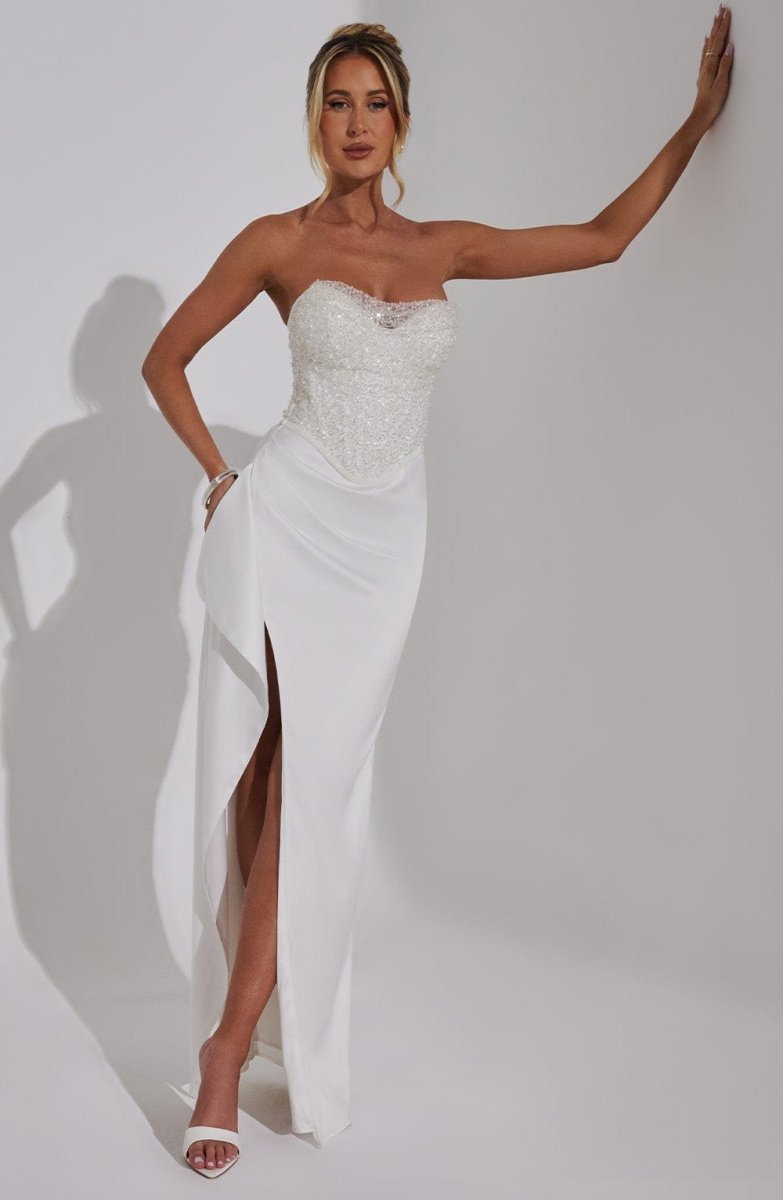 Éternel Vestido Largo -Marfil