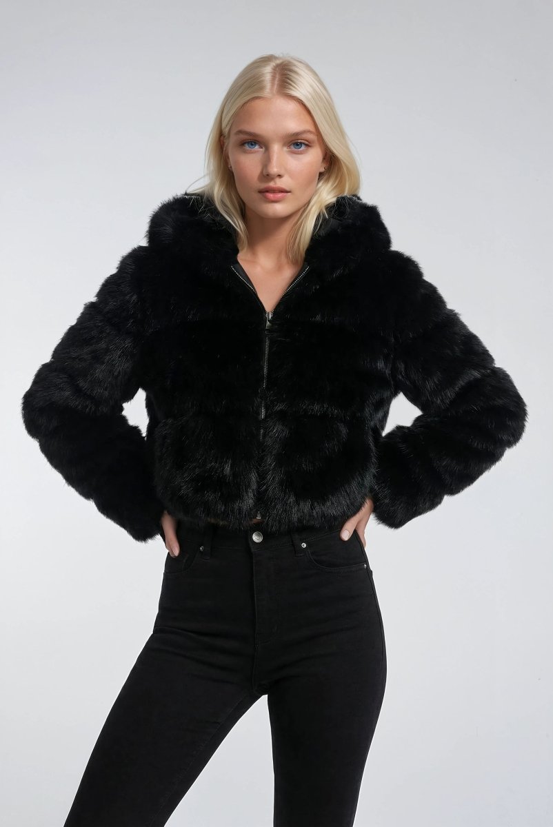 Fluffy Chaqueta de Invierno Corta