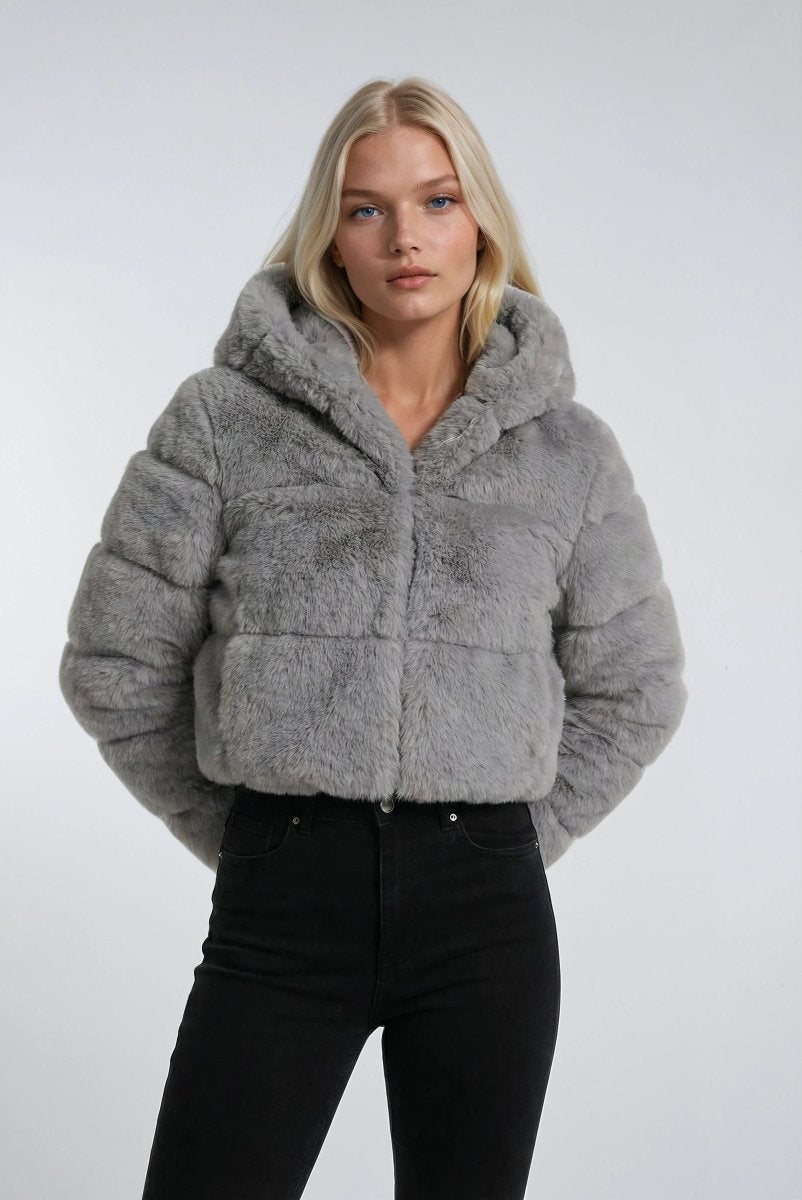 Fluffy Chaqueta de Invierno Corta