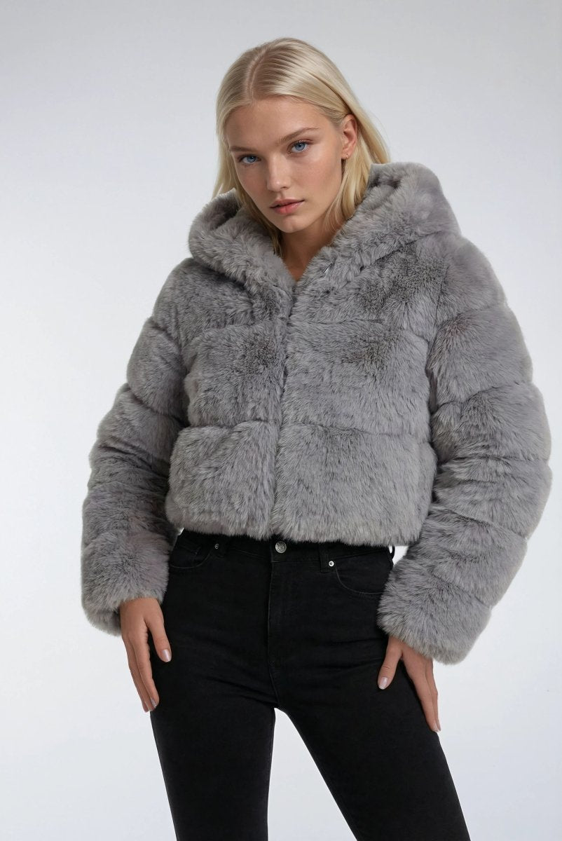 Fluffy Chaqueta de Invierno Corta