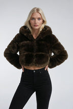 Fluffy Chaqueta de Invierno Corta