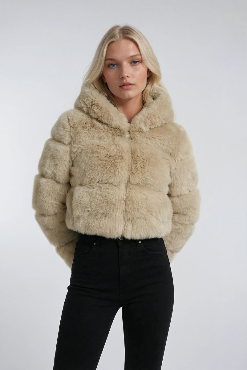 Fluffy Chaqueta de Invierno Corta