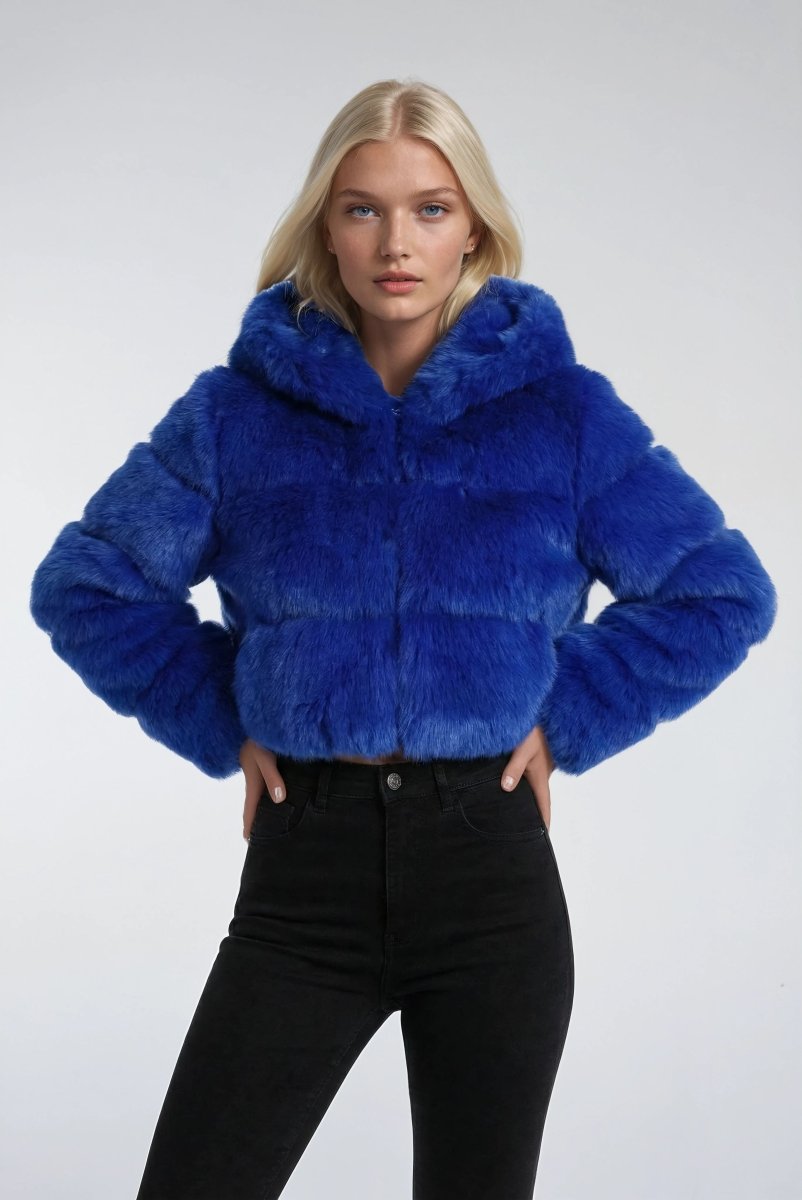 Fluffy Chaqueta de Invierno Corta