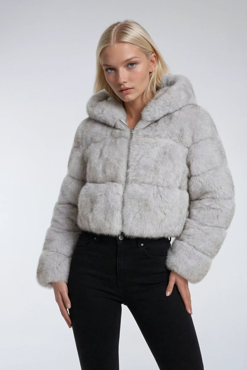 Fluffy Chaqueta de Invierno Corta