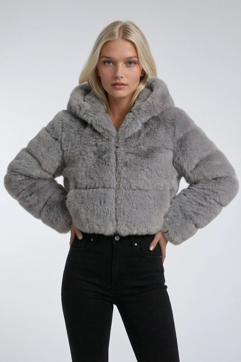 Fluffy Chaqueta de Invierno Corta
