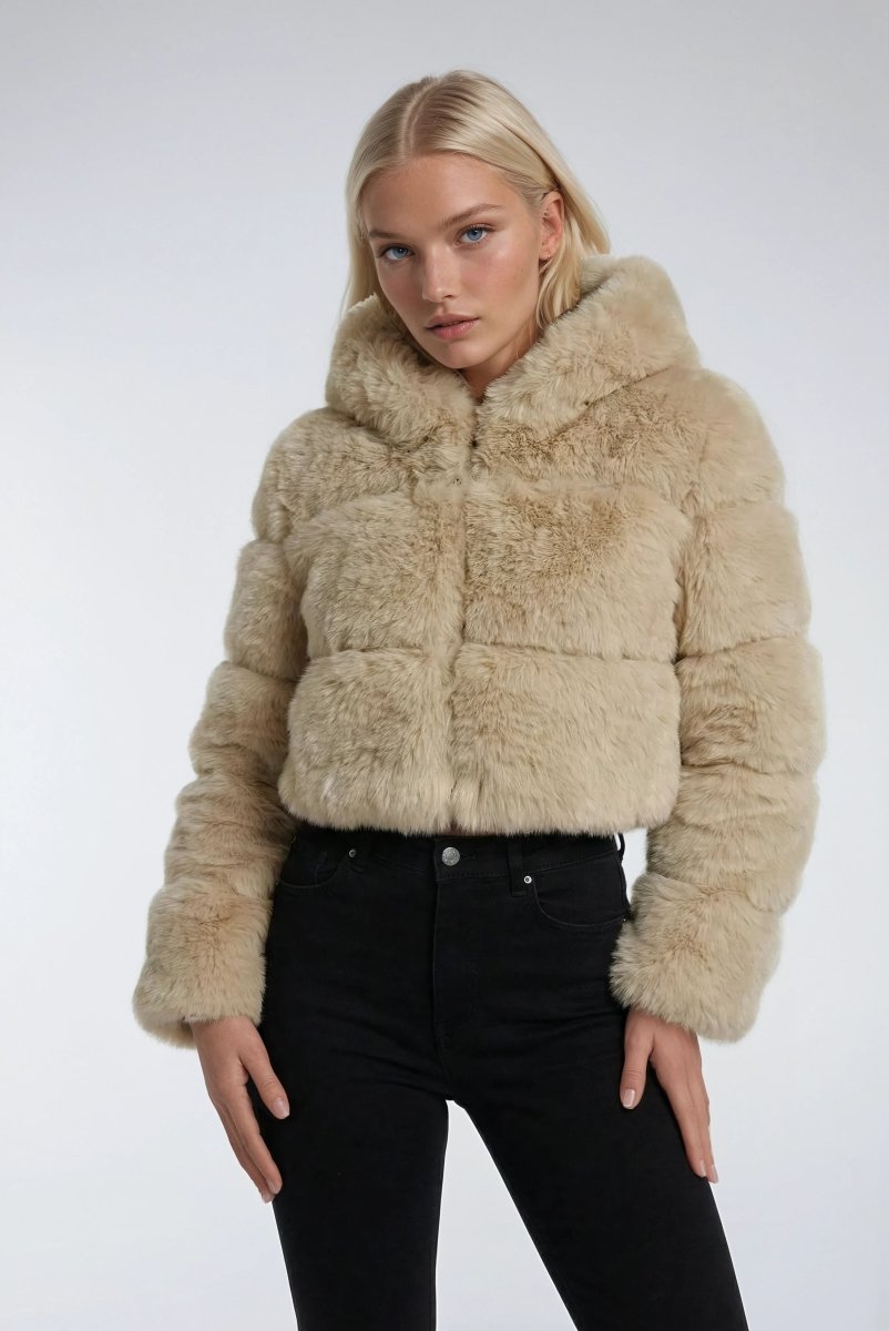 Fluffy Chaqueta de Invierno Corta