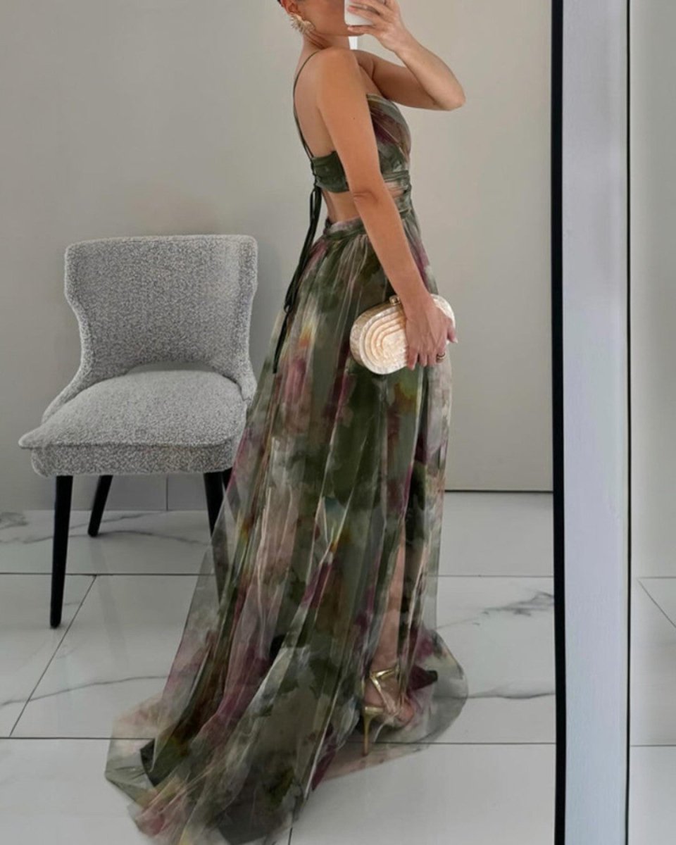 Giselle - Vestido largo con estampado floral - SERELYA STUDIO