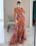 Giselle - Vestido largo con estampado floral - SERELYA STUDIO