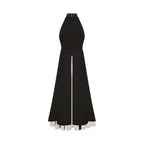 Inés - Vestido largo de capas con cuello halter - Serelya Studio