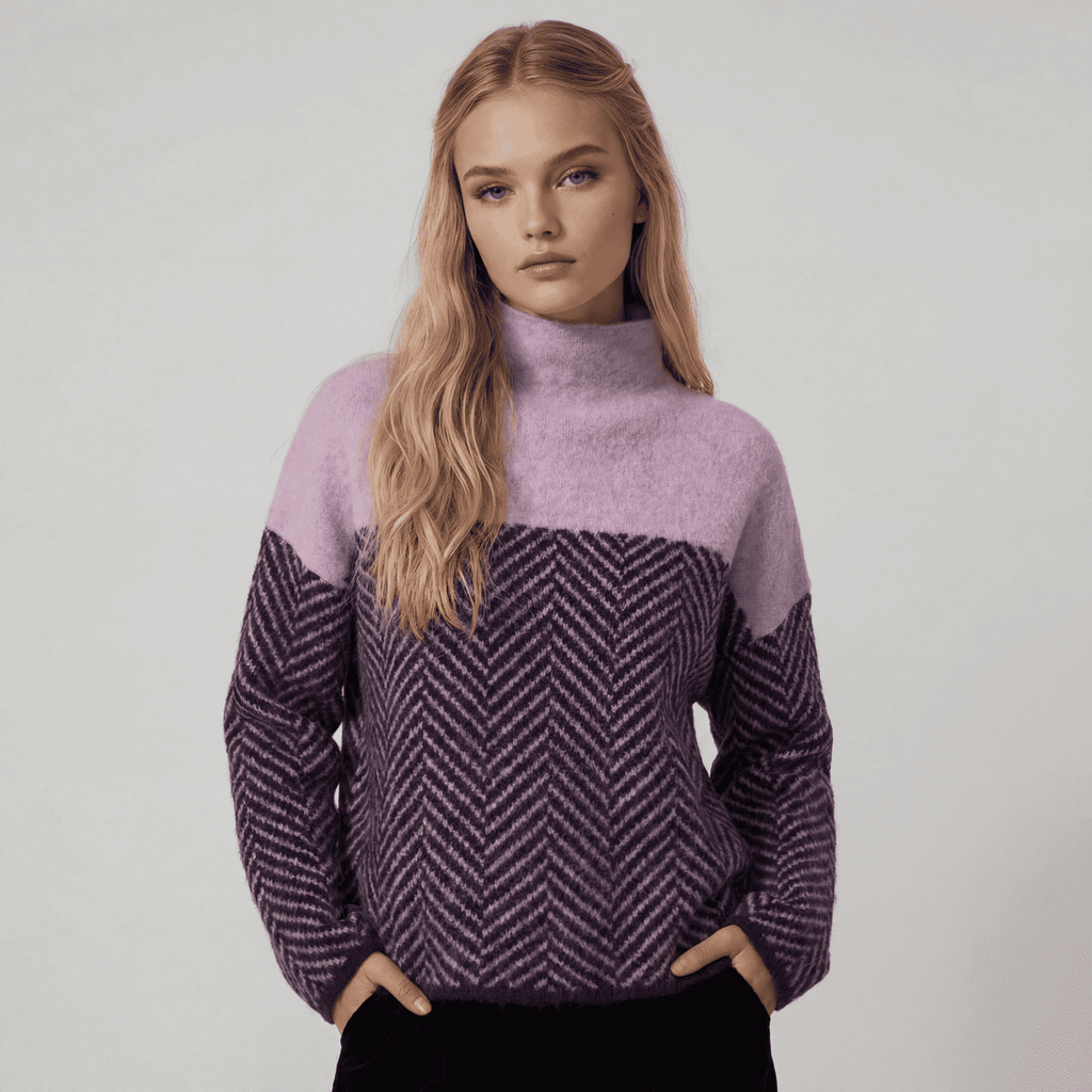 Irina | Suéter de cuello alto de algodón - Serelya Studio