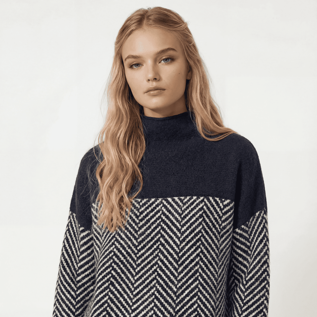 Irina | Suéter de cuello alto de algodón - Serelya Studio
