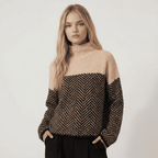 Irina | Suéter de cuello alto de algodón - Serelya Studio