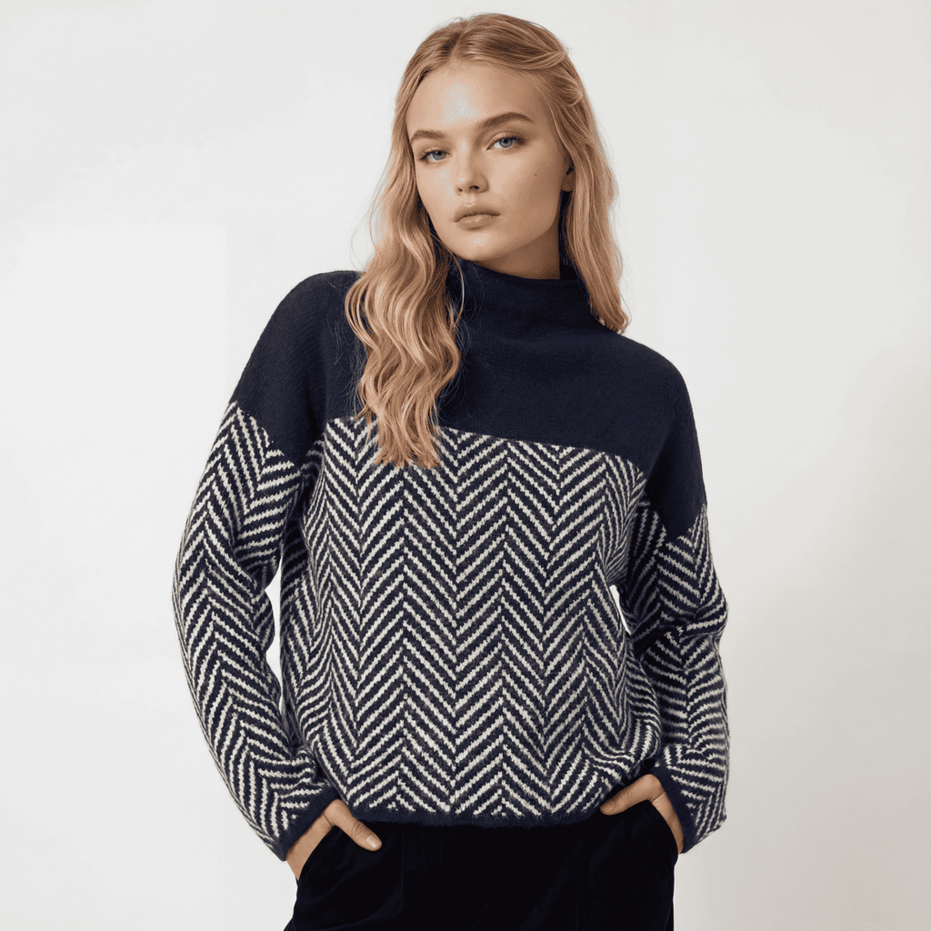 Irina | Suéter de cuello alto de algodón - Serelya Studio