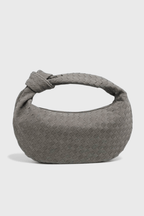 Lila Bolso Mediano Tejido con Detalle de Nudo